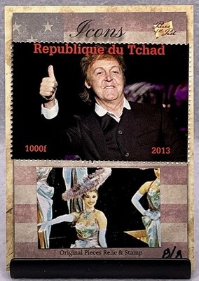 2018 The Bar Pieces Of The Past Hybrid Paul McCartney Beatles Relic And Stamp