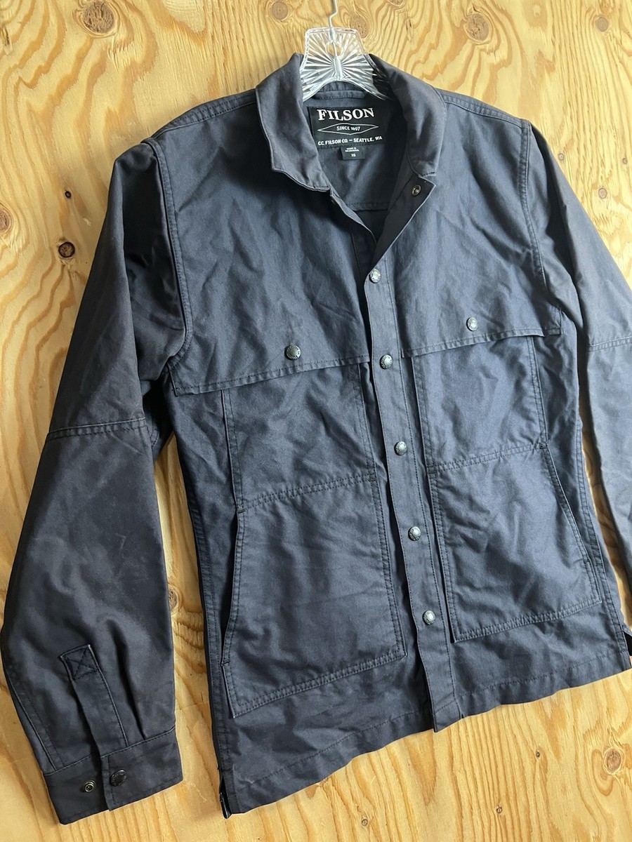 FILSON Dry Tin Cloth Jac-Shirt Midnight Navy Men's XS Cotton