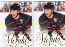 2025-26 FLEER FLAIR ROOKIE CARD RC #164 HURRICANES - RYAN SUZUKI LOT x2. rookie card picture