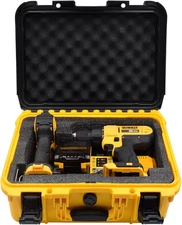 Storage Case for Dewalt Drill & Impact Driver Travel Hard Box Custom Foam Insert