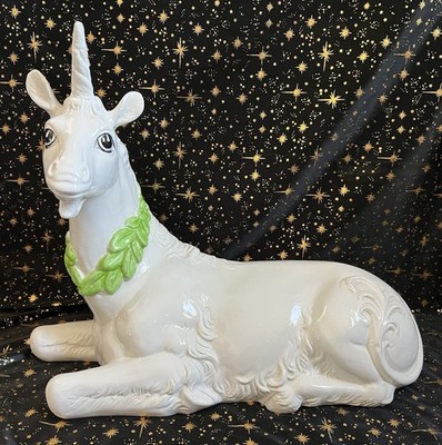 Vintage Eda Mann Large Ceramic Unicorn Sculpture
