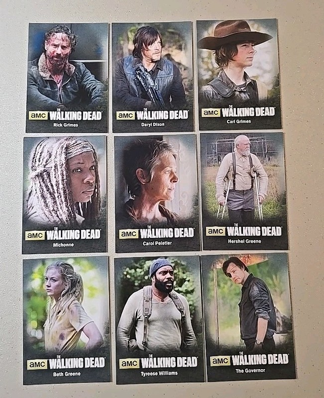 2016 Cryptozoic The Walking Dead Season 4 Part 1  Characters Puzzle Poster Cards