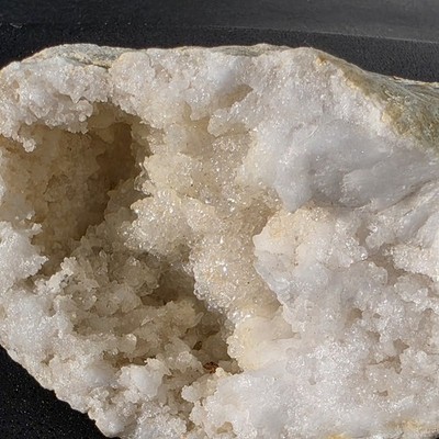 White Druzy Quartz Crystal Geode Mineral Specimen Approx 5 in
