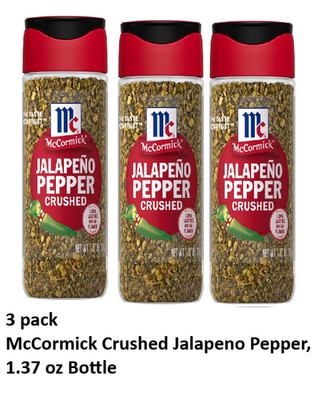 McCormick Crushed Jalapeno Pepper, 1.37 oz Bottle, (3-Pack)