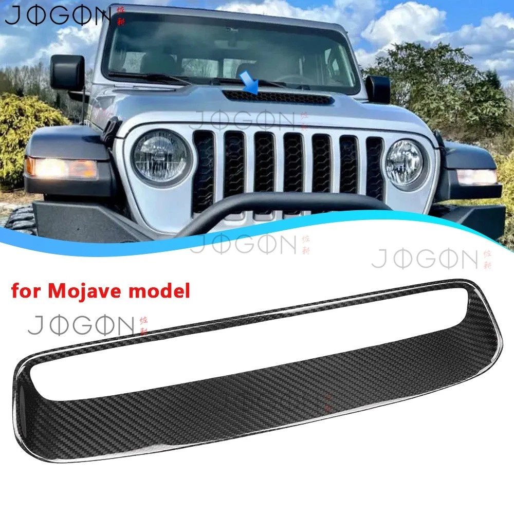 JT Real Carbon For Jeep Gladiator Mojave 2021-26 Engine Hood Vent Air Flow Cover - Picture 1 of 14