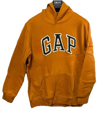 Gap Arch Logo Hoodie Men XL Burnt Orange Rust Pullover Fleece Sweatshirt Classic