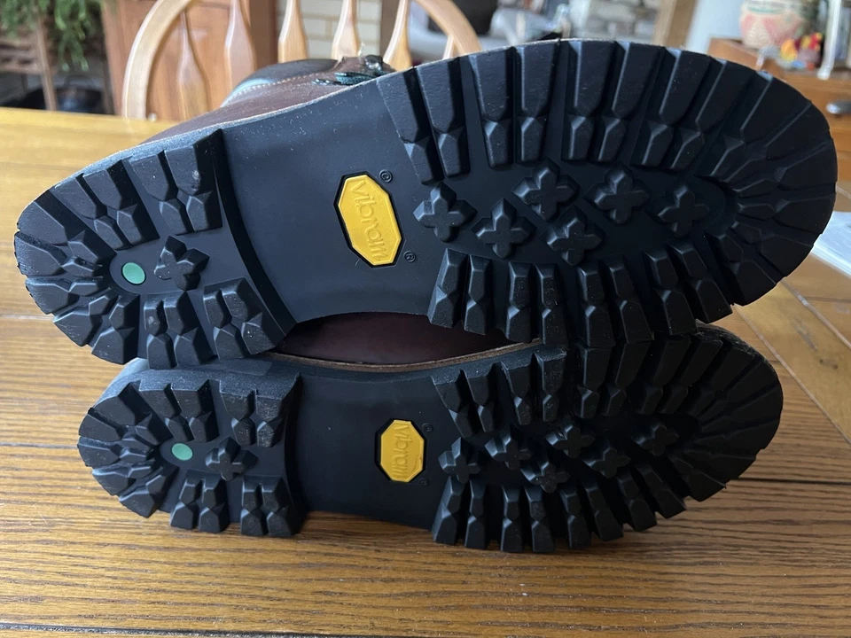 Botas de Senderismo LL Cuero Marrón Frijol De Colección Para Hombre’s 9 Vibram Como Nuevas Foto 4 de 4