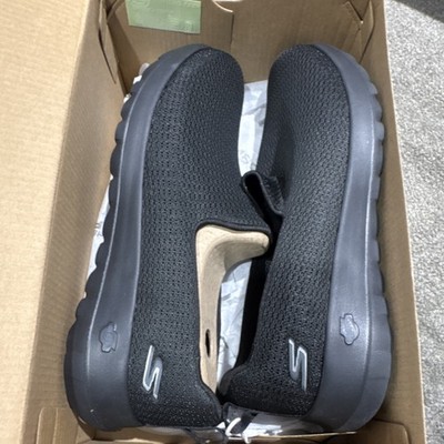 SKECHERS GO WALK Joy-Aurora Slip-On Cushioned Mesh Sneakers Black Women's