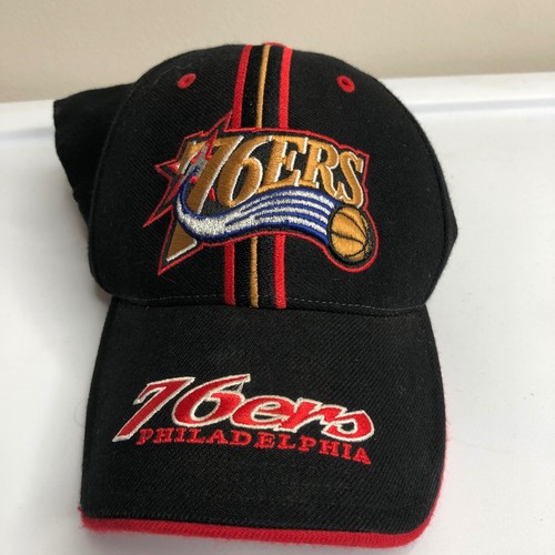 Vintage 76ers Hat Mens. Black 