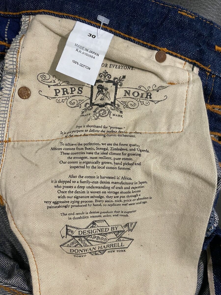PRPS Noir vintage selvedge jeans, $950+ made in Japan PRPS PRPS Noir vintage selvedge jeans, $950+ made in Japan PRPS