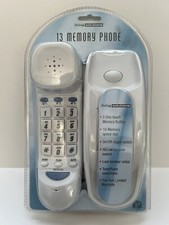 Living Solutions Phone Wall/Desk White With Cord, NEW In Package 10-Memory G22