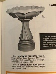 Aluminum Concrete Mold Large Catawba Pedestal
