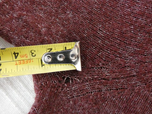 Abercrombie and Fitch Womens Jumper Burgundy Marl Tight Knit Sweater Mock Neck S - Picture 12 of 12