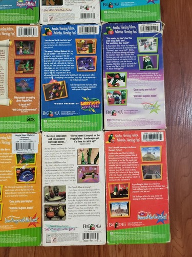 Lot of 12 VEGGIETALES Larry Boy/ Esther/ Rack shack / Giant Pickle/ Scared VHS - Picture 9 of 12