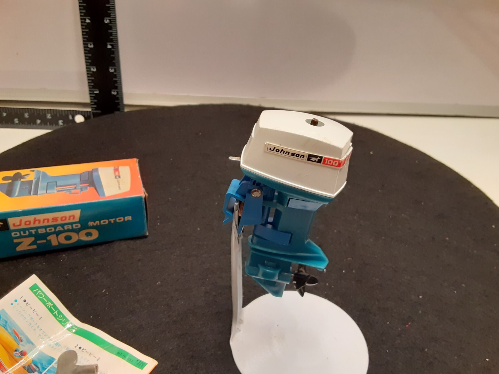 MITSUWA Johnson Z100 Toy Outboard Motor Wind up JapanTOYBOATFISHING