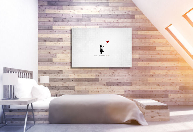 Banksy There Is Hope - Tief Gerahmter Leinwandkunst Graffiti-druck