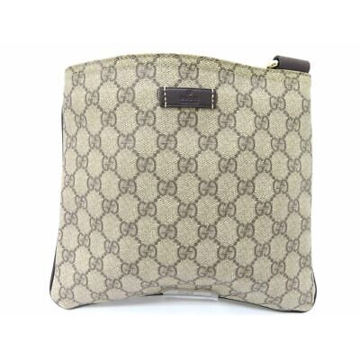 Gucci 201538 Pvc Beige Gg Supreme Shoulder Bag Used | eBay Gucci 201538 Pvc Beige Gg Supreme Shoulder Bag Used | eBay