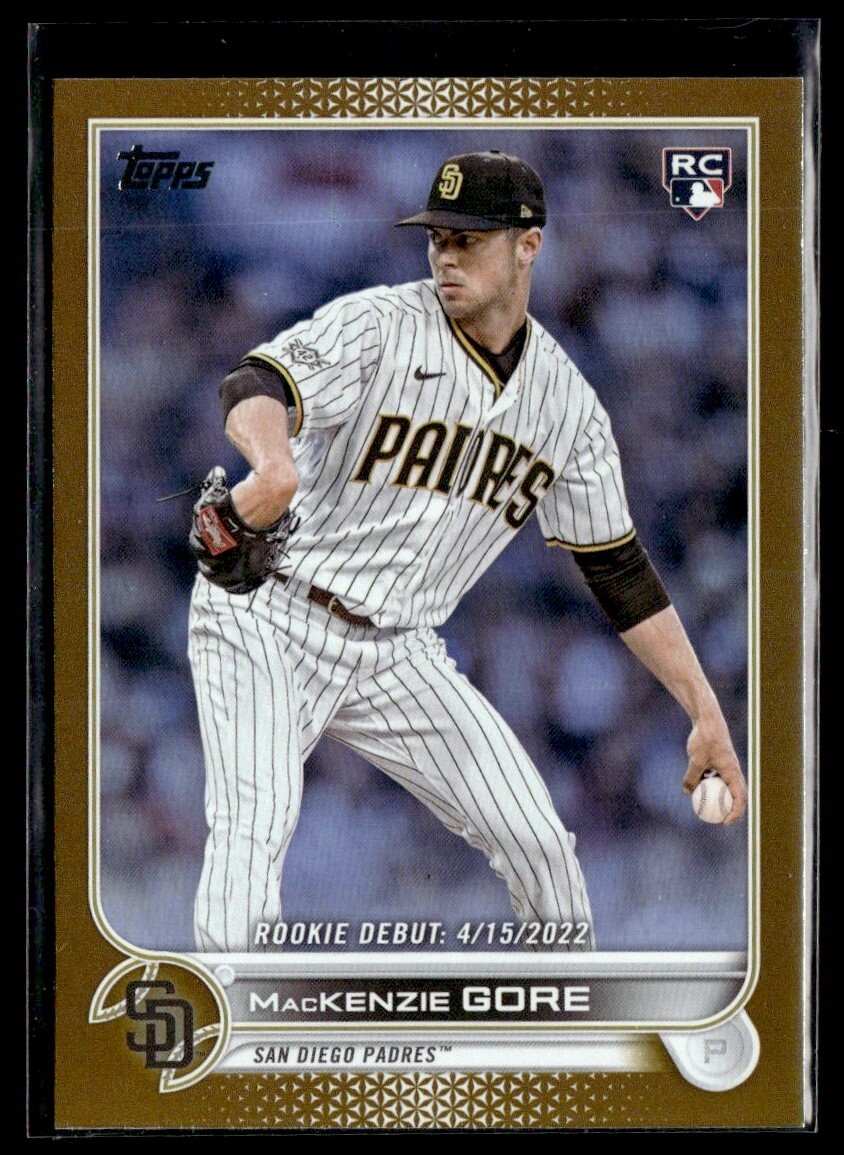 2022 Topps Update Rookie Debut Gold Foil MacKenzie Gore RC Miami Marlins #6
