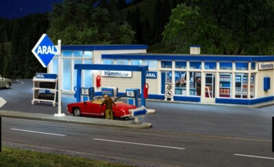 Kibri Historic Aral Gas Station 38544 HO Scale