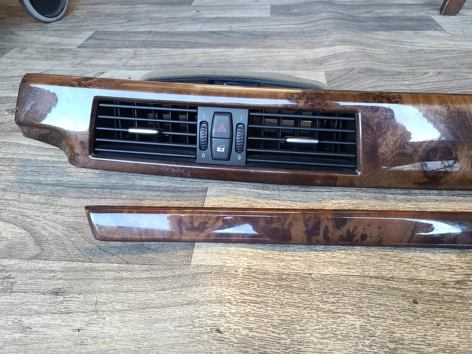 08 09 10 宝马 E60 528xi 530i 525i 535Xi 中心 DASH 面板木质装饰边框 VENTS — 第 2/4 张图片