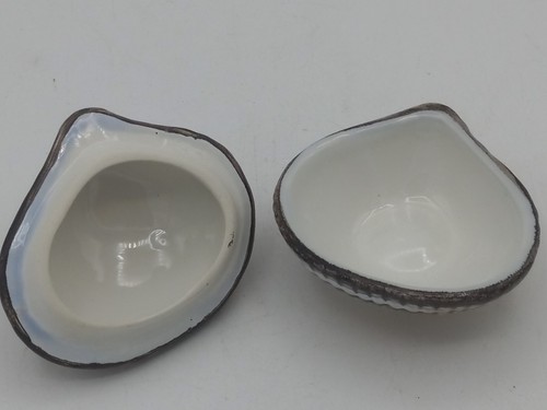 Vintage glasierte Keramik handbemalt Molluskenschale Schmucket Box Italien 3 Zoll x 2,5 Zoll x 2,5 Zoll - Bild 6 von 8