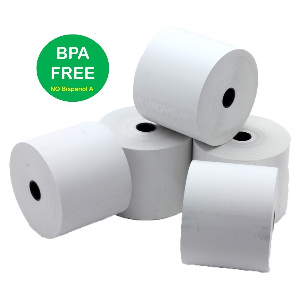 10 Rolls 80 x 80mm Thermal Paper Rolls Till Rolls PDQ Cash Register Receipts