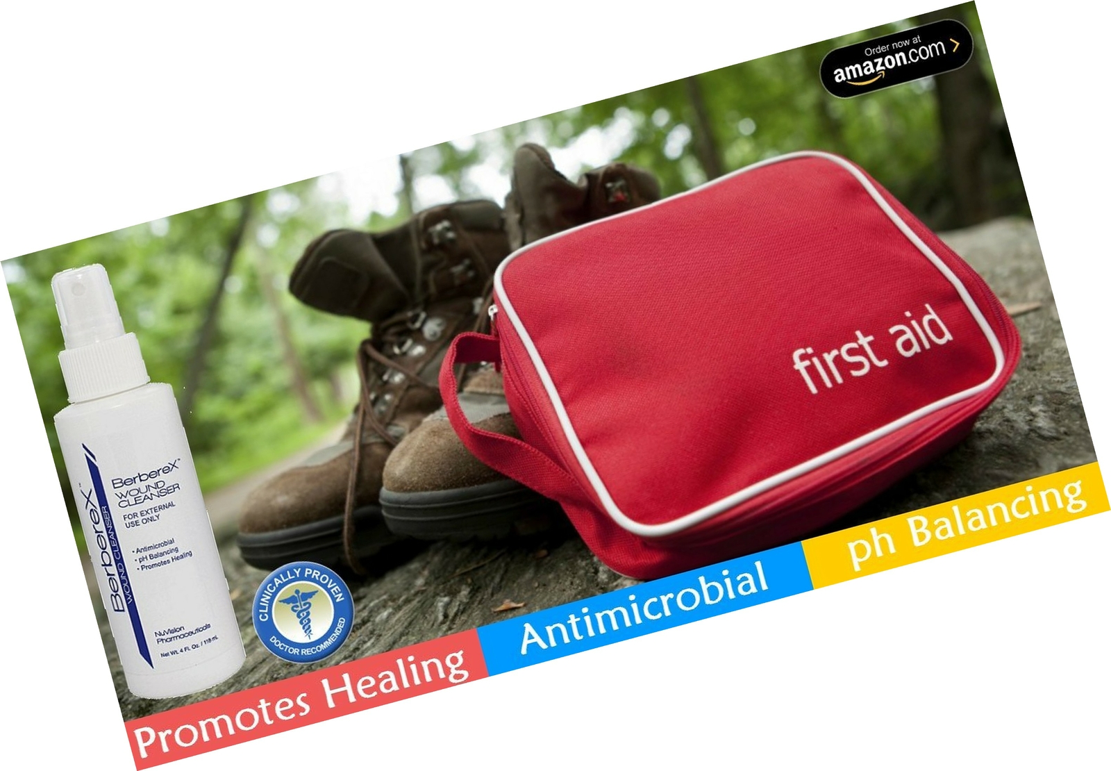 BerbereX Antimicrobial Wound Cleanser for Cuts, Scrapes, Burns