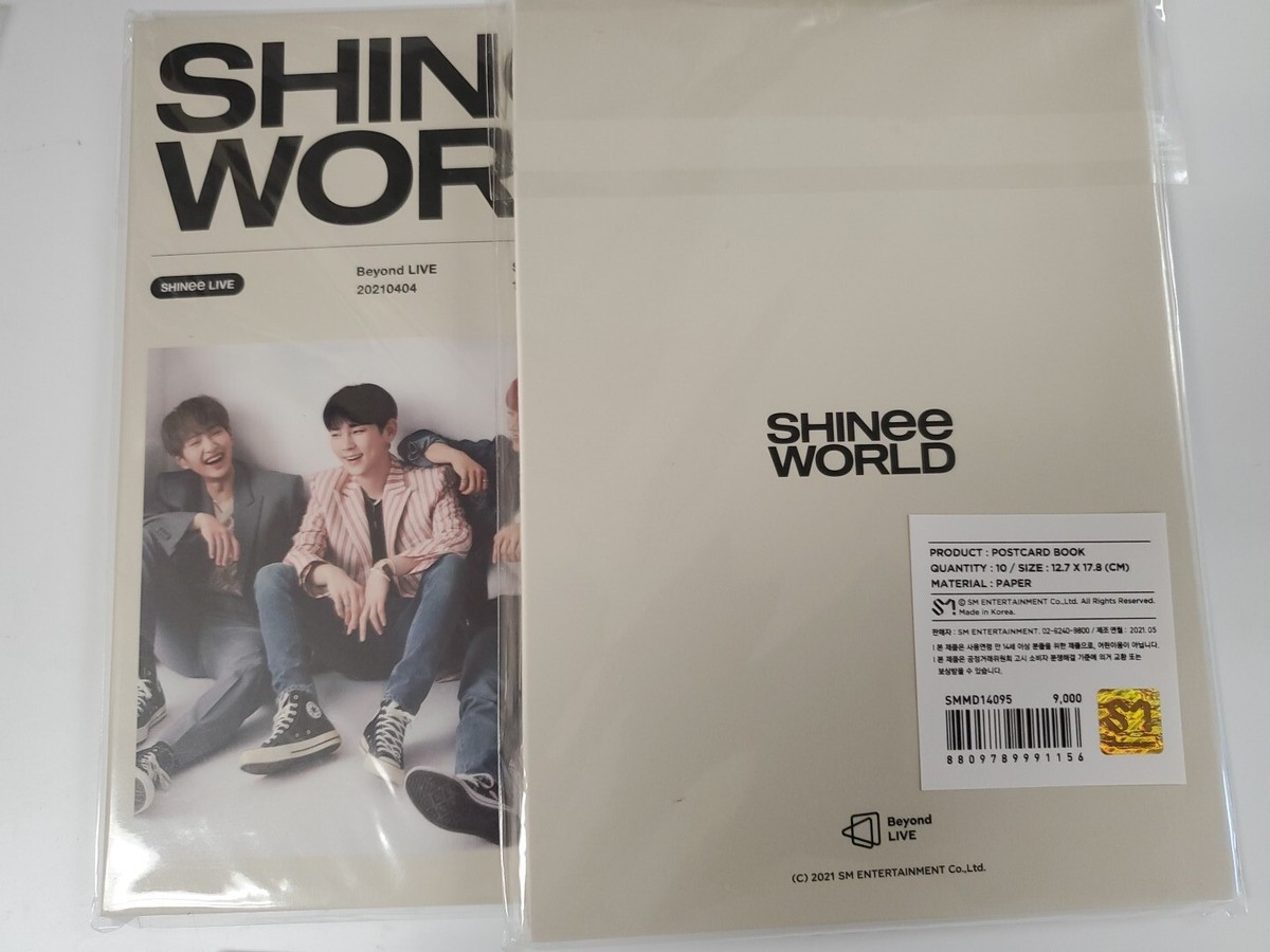 Official Shinee World Set Of 5 Postcards Books, Ticket Set Deco