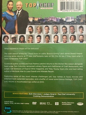 Top Chef Season Las Vegas region DVD (4 discs) food cooking