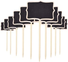 10Pcs Wooden Chalkboard Gardening Plant Tags Flower Plants Price Tags for Garden
