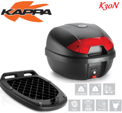K30N Baule 30 LT PIASTRA per BMW C1 125 con PORTAPACCHI GIA