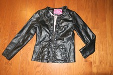 16 Xl ❤️girls Teen Youth ❤️pvc Leather Fall Winter School Jacket Black Dollhouse