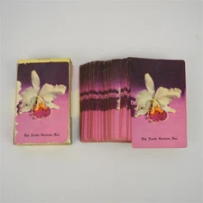 Vintage Playing Cards Brown & Bigelow Exotic Gardens Redi-Slip Deck Complete
