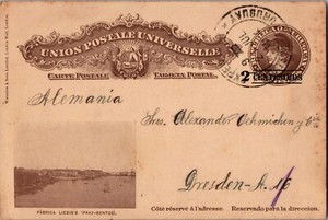 1914 Uruguay Postal stationery postcard Cover To Dresden Germany