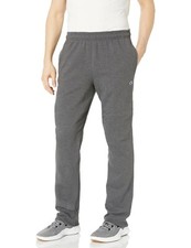Champion Men's Powerblend Fleece Open Bottom Pants Grey, Small