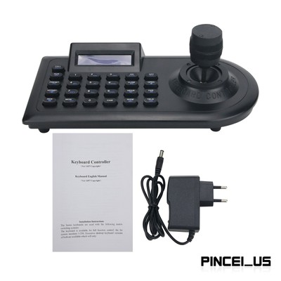 3D 3 Axis PTZ Joystick PTZ Controller Keyboard RS485 PELCO-D/P W/LCD Display pe6