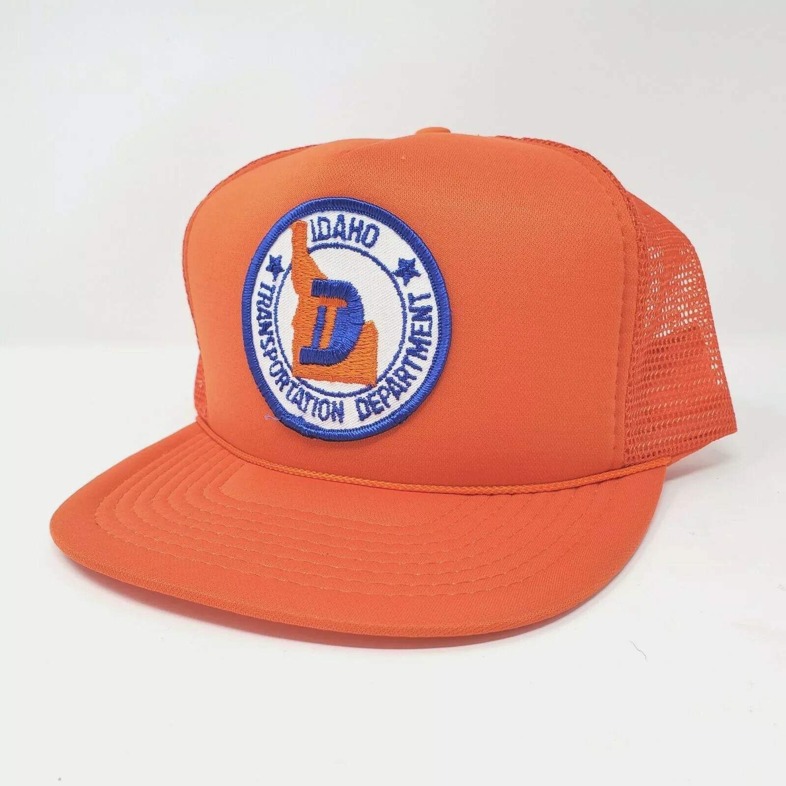 VINTAGE IDOT Trucker Patch Hat Idaho Dept Of Transpor… Gem