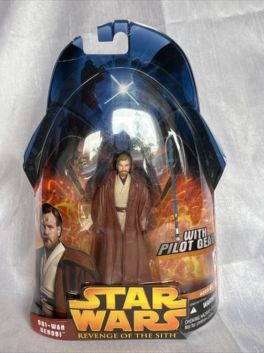 NEW STAR WARS REVENGE OF THE SITH OBI-WAN KENOBI WITH PILOT GEAR FIGURE! 55