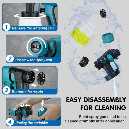 Gen 5 Cordless High Pressure Spray Gun Paint Sprayer For Milwaukee 18V Battery - Picture 16 of 24