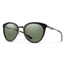 Smith Somerset Ladies Cateye Sunglasses in Black/ChromaPop Polarized Gray Green