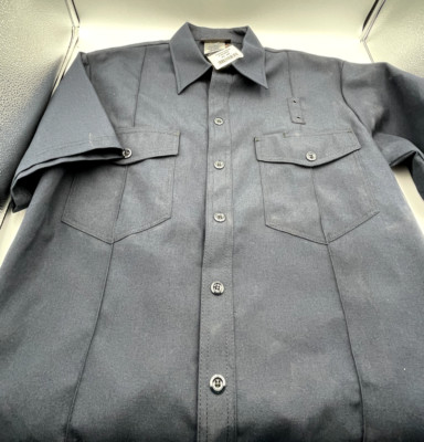 Workrite FR Firefighter Short Sleeve Shirt 740NX45NB NAVY PATCH GLUE Size 44