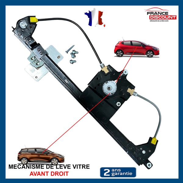 Fensterheber Vorne Rechts FüR Renault Clio 4 - 807205569R- Ohne Motor 5 TüRen-image