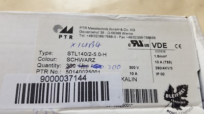 200 PCS OF PTR STL140/2-5.0-H 2POL BLACK HEADER (U1.4B2)    