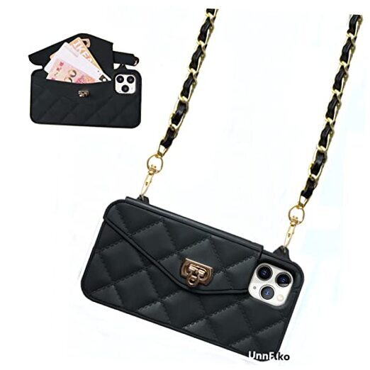 Wallet Case Compatible with Cute Light Luxury Bag iPhone 13 Pro Max Black