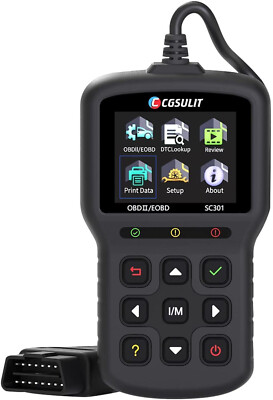 CGSULIT SC301 Car Check Engine Light Code Reader with Reset Full OB