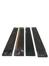 4 Pcs, Gaboon Ebony Fingerboard Blanks 16-3/4x 2-1/2x 3/8 Luthier- Free Shipping