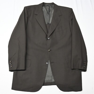 Oxxford Clothes 44T 44L Brown Wool Mens Blazer Suit Jacket Sport