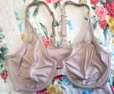 Wacoal Beige Front Closing Racerback Bra Size 32D Style 65124