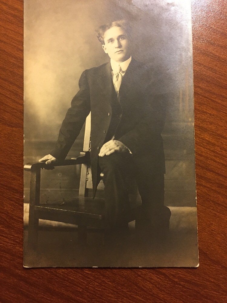 real photo vintage postcard 1909 Man Portrait Rawson Ohio eBay