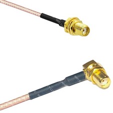 RG316 SSMA Female to SMA FEMALE ANGLE RF Cable Rapid-SHIP LOT